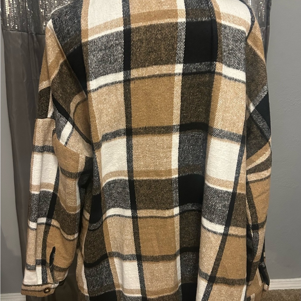 Source Unknown Plaid Button Down Shirt - Black, B… - image 5